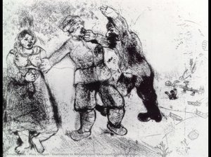Illustration To Nikolai Gogol's "dead Souls" — Marc Chagall, Expressionistic Modernism