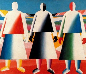 Girls In The Field — Kazimir Malevich, Suprematist Abstraction