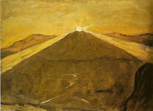 Sunset At The Mendel — Albin Egger Lienz