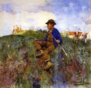 The Herd Boy — Edward Arthur Walton, Glasgow School