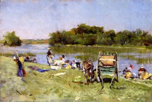 Washerwomen — Giovanni Boldini, Impressionism