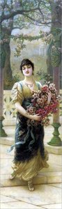 A Lady With Flowers — Emile Eisman Semenovsky