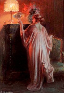 Interior Scene With A Young Woman — Delphin Enjolras