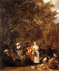 Vegetable Market In Amsterdam — Gabriel Metsu, Dutch Golden Age
