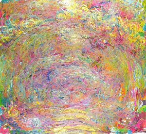 Path Under The Rose Trellises — Claude Monet, Impressionism