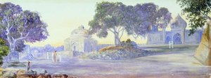 Mussulman Tombs In The Plain Of Old Delhi — Marianne North, Romantic Landscape Painting