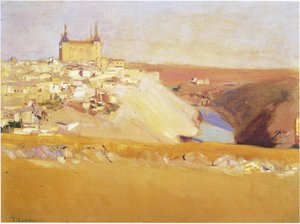 View Of Toledo — Joaquín Sorolla Y Bastida, Impressionist Landscape Painting