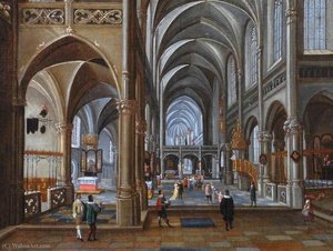 Interior Of A Catholic Church — Pieter The Elder Neeffs