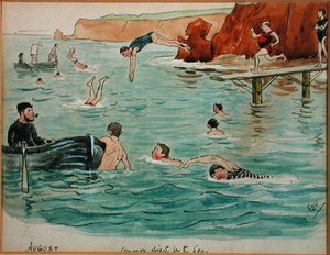 Swimming And Diving — George Derville Rowlandson