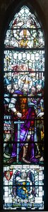 King Cormac of Cashel as Bishop, Warrior and Scribe. St. Patrick's Cathedral in Dublin
