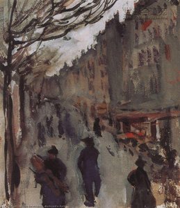 Boulevard In Paris — Zinaida Serebriakova, Impressionism
