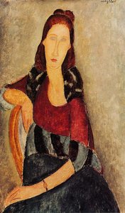 Portrait Of Jeanne Hebuterne — Amedeo Clemente Modigliani, Expressionism