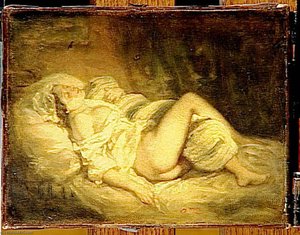 FEMME NUE SUR UN LIT