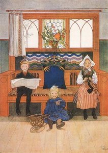 Father, Mother And Child — Carl Larsson