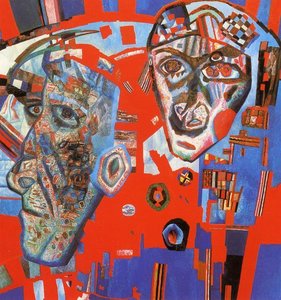 Two Heads — Pavel Filonov, Analytical Realism