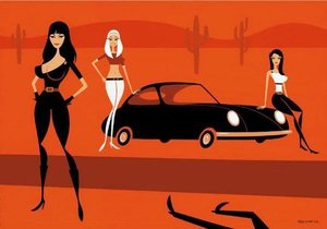 Faster Pussy Cat Kill Kill — Josh Agle