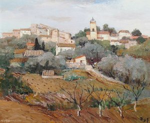 Village In Provence — Marcel Dyf