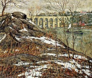 Harlem River In Winter — Ernest Lawson