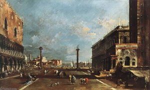 View Of Piazzetta San Marco Towards The San Giogio Maggiore — Francesco Lazzaro Guardi