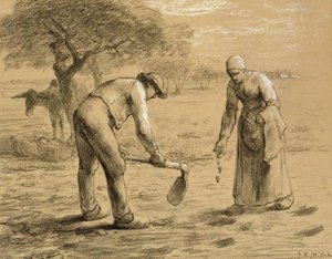 Peasants Planting Potatoes — Jean-françois Millet