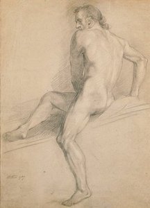Male Nude. Academic Study — Benjamin West, Neoclassicism