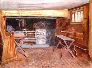 Kitchen Range At 'the Hare And Hounds', Godstone, Surrey — Ernest C Christie
