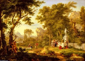 A Classical Landscape With The Worship Of Bacchus — Jan Van Huysum