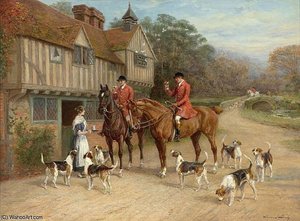 The Stirrup Cup — Heywood Hardy, Victorian Genre Painting