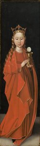 Saint Barbara [left Wing Exterior] — Master Of The Starck Triptych