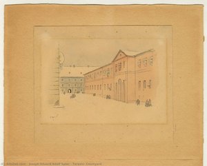 Terezin, Courtyard — Joseph Eduard Adolf Spier