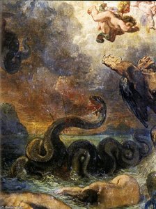 Apollo Slays Python (detail) — Eugène Delacroix