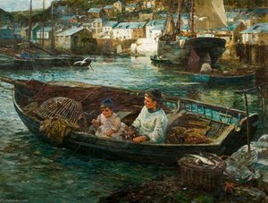 Little Cornish Fishermen, Polperro — John Robertson Reid