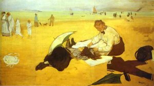At The Beach — Edgar Degas, Impressionism