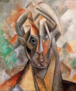 Cabeza De Mujer Sobre Fondo De Montañas — Pablo Picasso