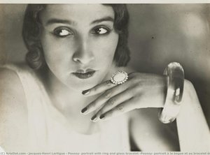 Poussy, Portrait With Ring And Glass Bracelet (poussy, Portrait À La Bague Et Au Bracelet De Verre) — Jacques-henri Lartigue, Early 20th Century Photography