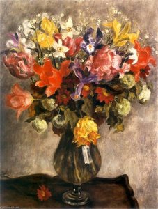 Flowers in a Glass Vase