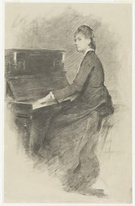 At The Piano — Theodore Robinson