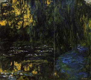 Weeping Willow And Water-lily Pond (detail) — Claude Monet