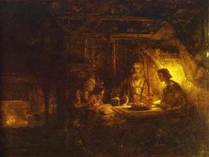 Philemon And Baucis — Rembrandt Van Rijn, Dutch Baroque