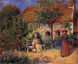 Garden Scene In Brittany — Pierre-auguste Renoir, Impressionism
