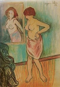 Woman Looking At Herself In The Mirror — Suzanne Valadon