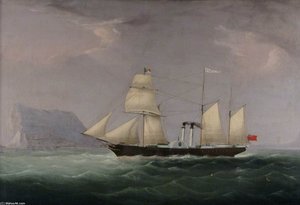 'tagus' Entering The Bay Of Gibraltar