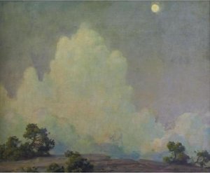 Evening Cloud And Rising Moon — Charles Courtney Curran