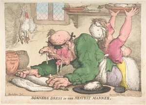 Dinners Drest In The Neatest Manner — Thomas Rowlandson