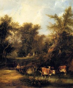 Cattle By A Stream — William Shayer Senior