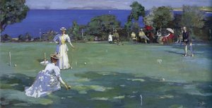 The Croquet Party — Sir John Lavery, Impressionism