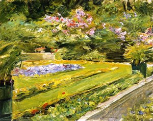 The Terrace In The Wannsee Garden Toward The Northwest — Max Liebermann, Impressionism