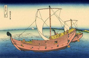The Kazusa Sea Route — Katsushika Hokusai, Ukiyo-e