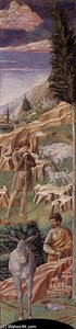 The Vigil Of The Shepherds (right Wall Of The Apse) — Benozzo Gozzoli