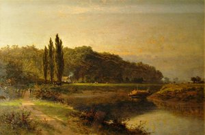 On The Severn Below Worcester — R.a Benjamin Williams Leader, Pre-raphaelite